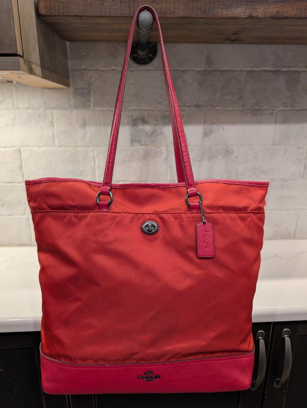 Coach Red Tote Bag